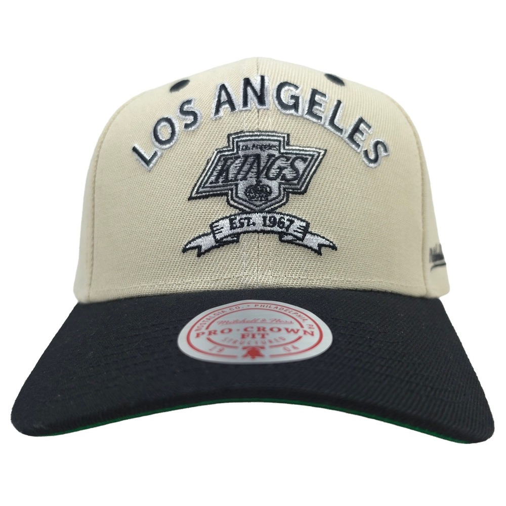LA Kings Mitchell & Ness‎ NHL Pro Fit Snapback Hat Cap 2X Champions Cream NWT
